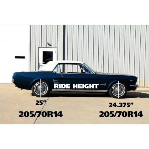 Ridetech 64-66 Ford Mustang Composite Leaf Springs w/ HQ Shocks - 2in Drop - Rear