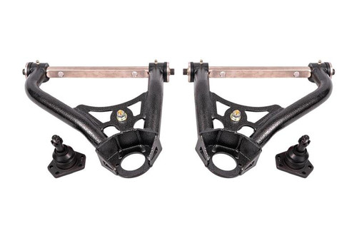 BMR 68-74 Chevrolet Nova Non-Adj. Upper A-Arms w/ STD. Ball Joint (Delrin) - Black Hammertone