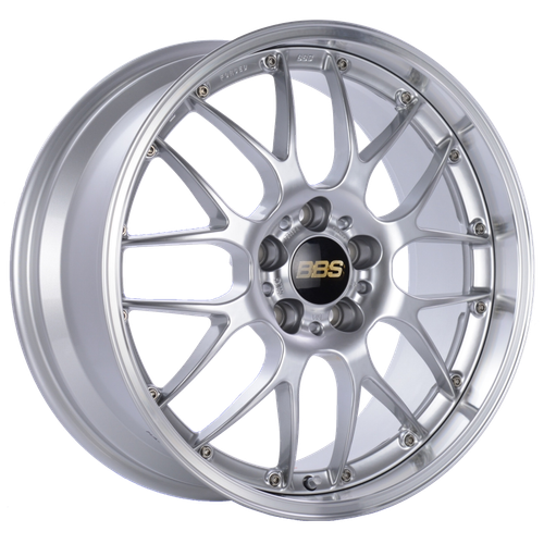 BBS RS-GT 18x8.5 5x112 ET32 PFS Diamond Silver Center Diamond-Cut Rim Wheel - PFS/Clip Req