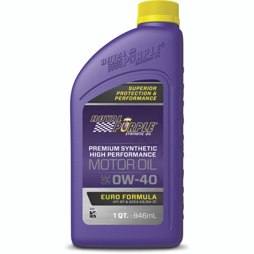 Royal Purple Premium Synthetic High Performance Euro Formula 0W40 Motor Oil - 1 Quart