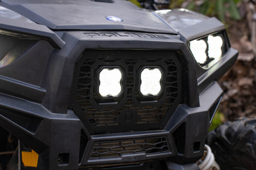 Diode Dynamics 14-18 Polaris RZR XP Stage Series LED Grille Kit - Sport Yellow Fog