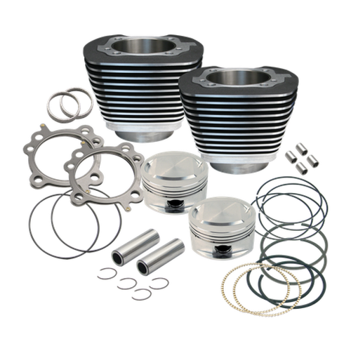 S&S Cycle 99-06 BT Replacement 3-7/8in Bore Cylinder & Piston Kit For S&S 95in Big Bore Kits- Wblack