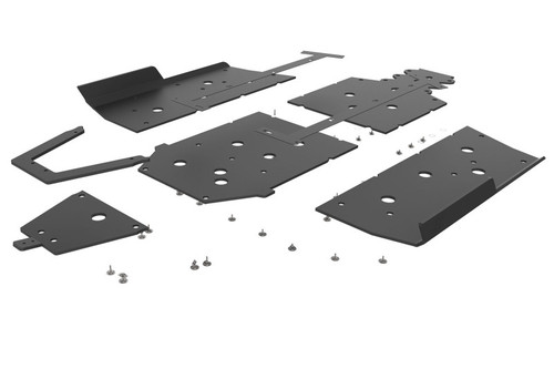 Seizmik 20-21 Polaris Ranger XP 1000 4 UHMW Skid Plate w/Rock Slider Kit - Black