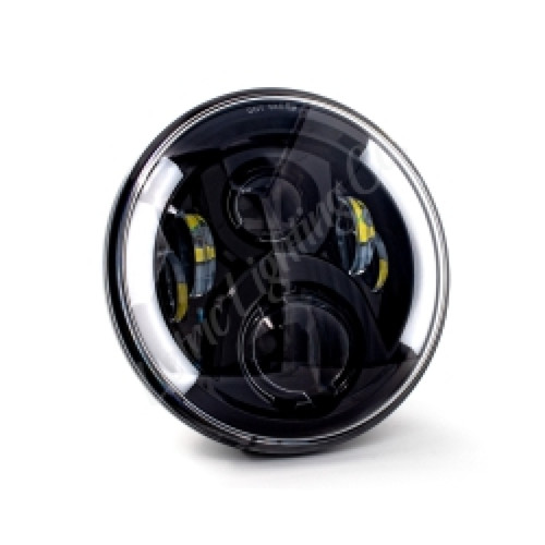 Letric Lighting 7in Integrated W/Switchbacks Turn Signal Black