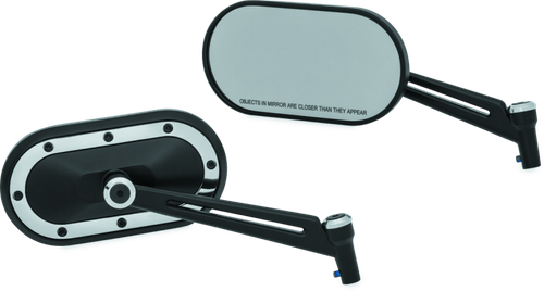 Kuryakyn Heavy Industry Mirrors Satin Black & Chrome