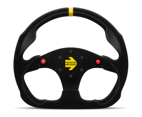 Momo MOD30 Buttons Steering Wheel 320 mm - Black Suede/Black Spokes/1 Stripe