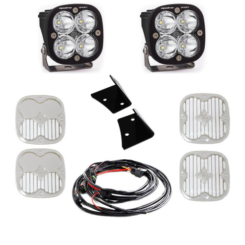 Baja Designs 07-18 Jeep Wrangler JK Squadron Sport A-Pillar Kit LED Light Pods - White