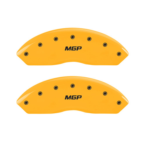 MGP 4 Caliper Covers Engraved Front & Rear MGP Yellow Finish Black Char 2003 Mercedes-Benz S430