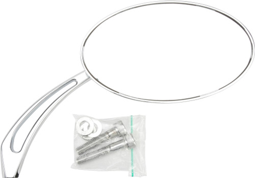 Oval Arrow Mirror Chrome