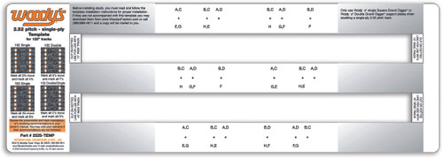 Studding Template 2.52" Pitch Single Ply