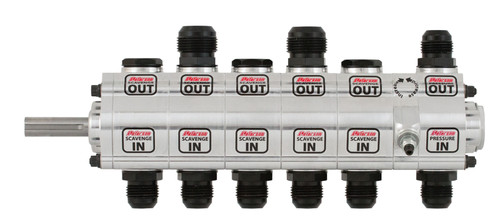 Peterson Fluid Systems R4 6-Stage Oil Pump - Right Side Mount - HV - Rear Drive - Front Pressure