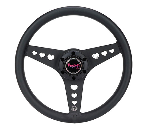 NRG All Aluminum Steering Wheel 330mm - Heart Cut Out- Ergonomic Grip- Anadized Black