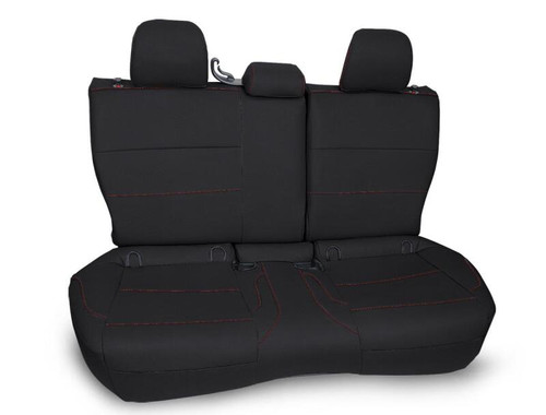 PRP 2013-2017 Subaru Crosstrek Rear Bench Seat Cover - Black w/ Red Stitch