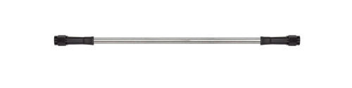 Goodridge 28in Universal Brake Line Assembly w/Black Zinc Fittings & Clear Hose