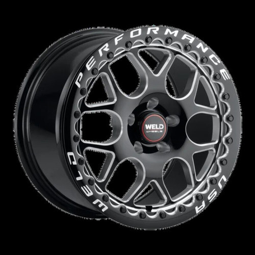 Weld Solana Beadlock 17x11 / 5x120.65 BP / ET41 / 78.1mm Bore - Gloss Black MIL DIA Wheel
