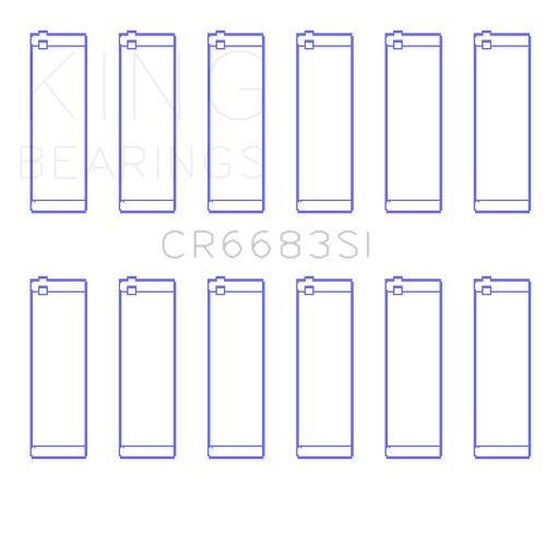King Engine Bearings Chevrolet 262 (Od+.002in) (Size +0.50mm) Connecting Rod Bearing Set