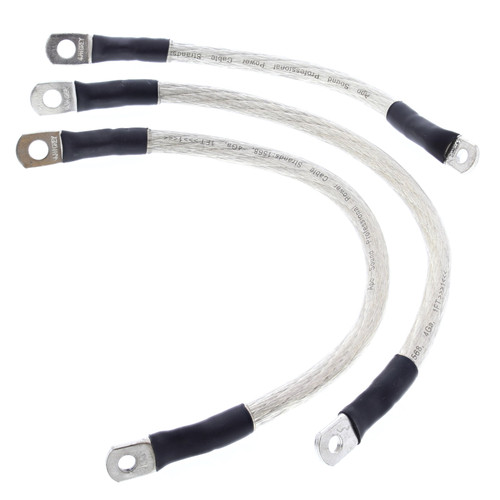All Balls Racing 94-98 Harley-Davidson FLHR Road King Battery Cable Kit Clear
