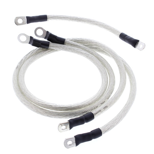 All Balls Racing 80-81 Harley-Davidson FLH Electra Glide Battery Cable Kit Clear