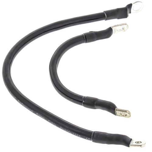 All Balls Racing 66-77 Harley-Davidson FLH Electra Glide Battery Cable Kit Clear