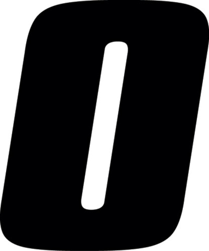 Hardline Dirt Digits 3pk 4 in. - High Gloss Number 0 - Black