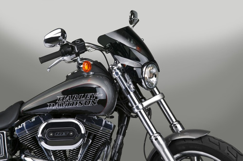 National Cycle Fits 44-51 mm. O.D. Mohawk Chrome Hardware/Straight Bracket/Windshield-Dark Tint