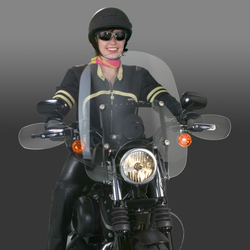 National Cycle 09-18 Harley-Davidson XL 833-1200 Sportster Hand Deflectors-Lt Tint