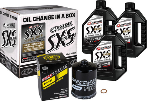 Sxs Oil Quick Change Kit 10w50 With Black Oil Filter