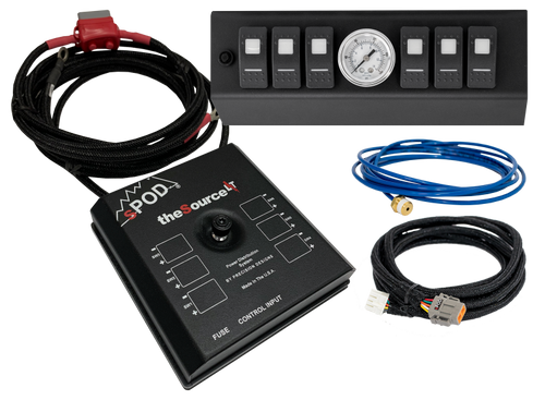 sPOD 07-08 Jeep Wrangler JK SourceLT w/Air Gauge and Amber LED Switch Panel