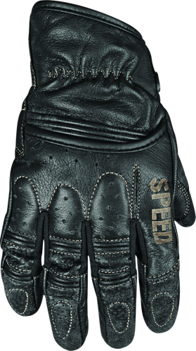 Speed and Strength Rust and Redemption Leather Gloves Black - 2XL