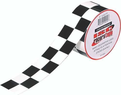 Black & White Straight Checker Board Tape 2"x45'