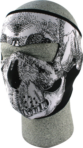 Full Face Mask Black/white Skull