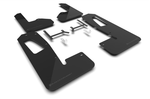 Rally Armor 22-26 Rivian R1S Black UR Mud Flap w/Metallic Black Logo