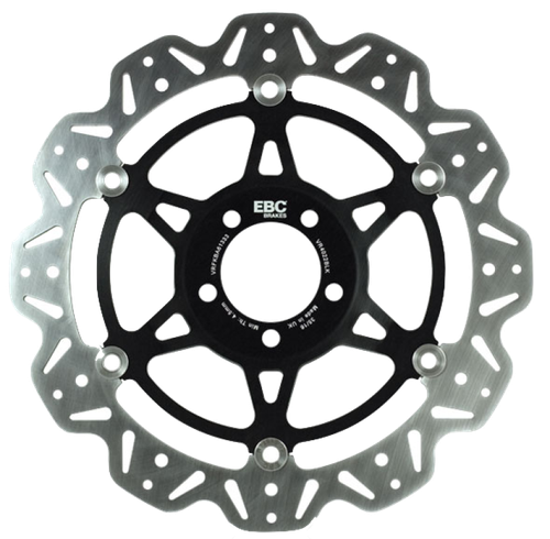 EBC 07-08 Yamaha YZF-R1 6 piston Caliper Front Left/Right Vee Floating Black Rotor
