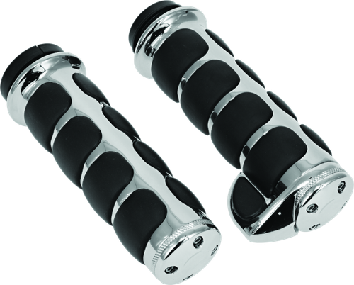 Kuryakyn ISO Grips With Throttle Boss Throttle-By-Wire Chrome