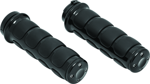 Kuryakyn ISO Grips Without Throttle Boss Dual Cable Black