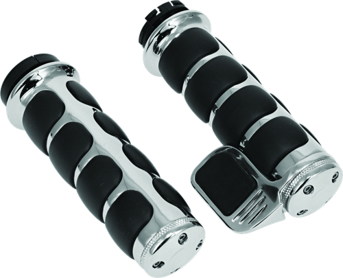 Kuryakyn ISO Grip With Throttle Boss Dual Cable Chrome