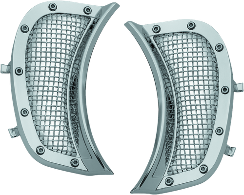 Kuryakyn Mesh Headlight Vent Accents Chrome