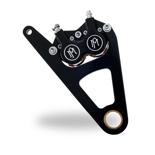 Performance Machine Front 4 Piston Caliper and Bracket - Contrast Cut