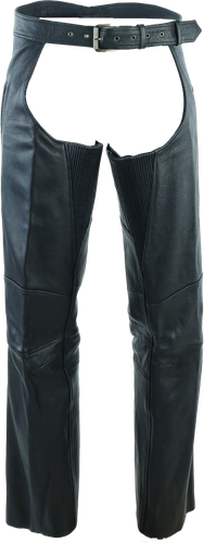 Kuryakyn Leather By River Road Longhaul Leather Chaps Black - 3XL