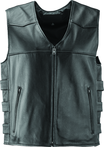 Kuryakyn Leather By River Road Plains Leather Vest Black - 3XL