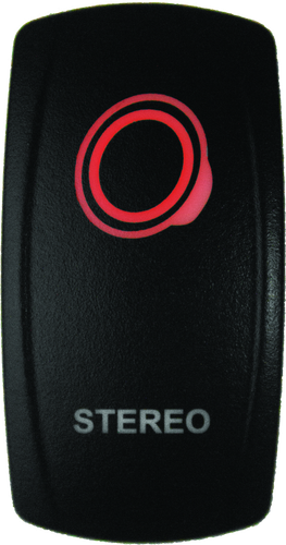 DragonFire Racing Lighted Switch Stereo On/Off Red