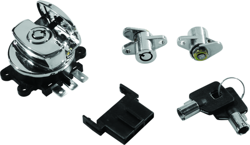 Bikers Choice 99-13 Road King With Hard Bags Chrome Saddlebag Lock Kit