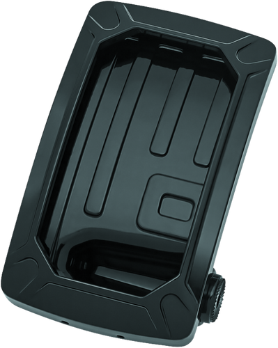 Kuryakyn Nova Curved Vertical Mount Side License Plate Holder Gloss Black