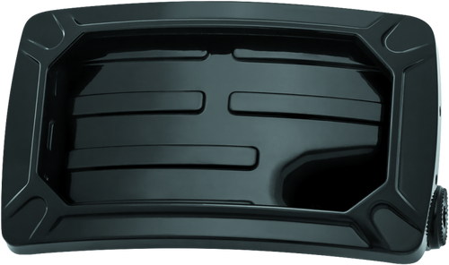 Kuryakyn Nova Curved Horizontal Mount Side License Plate Holder Gloss Black
