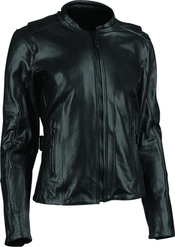 Speed and Strength Throttle Body Leather Jacket Black Womens - XL