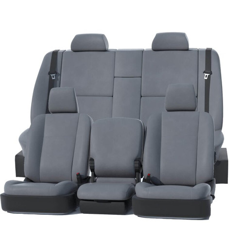 Covercraft 19-21 Chevrolet Silverado/ Leatherette PrecisionFit Front Row Seat Covers - Med Grey