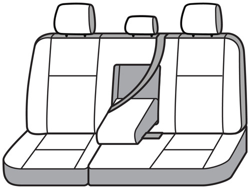 Covercraft 17-24 Honda Ridgeline Waterproof Polyester SeatSaver Custom Second Row Seat Covers - Grey