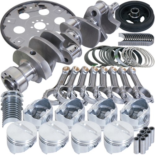 Eagle Chevrolet 350 Balanced 1Pc Rear Seal Rotating Assembly Kit .030 Bore Dome 168 Tooth Flex Plate