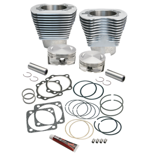 S&S Cycle 84-99 BT 4 1/8in Bore Cylinder & Pistons Kit For S&S V124 Engine - Natural