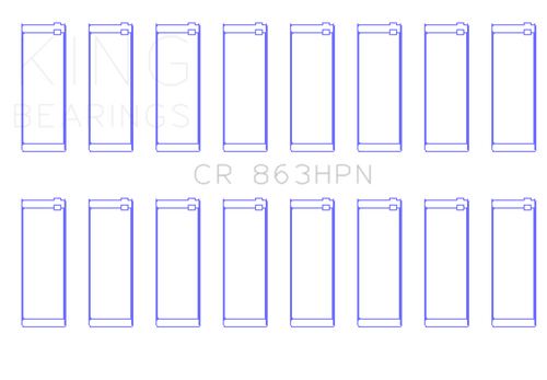 King Engine Bearings Chrysler 361/383 (Size STD) Performance Rod Bearing Set